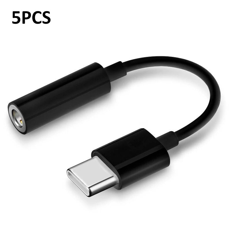 USB C Aux Adapter Type-c Jack Audio Cable Connector Earphones