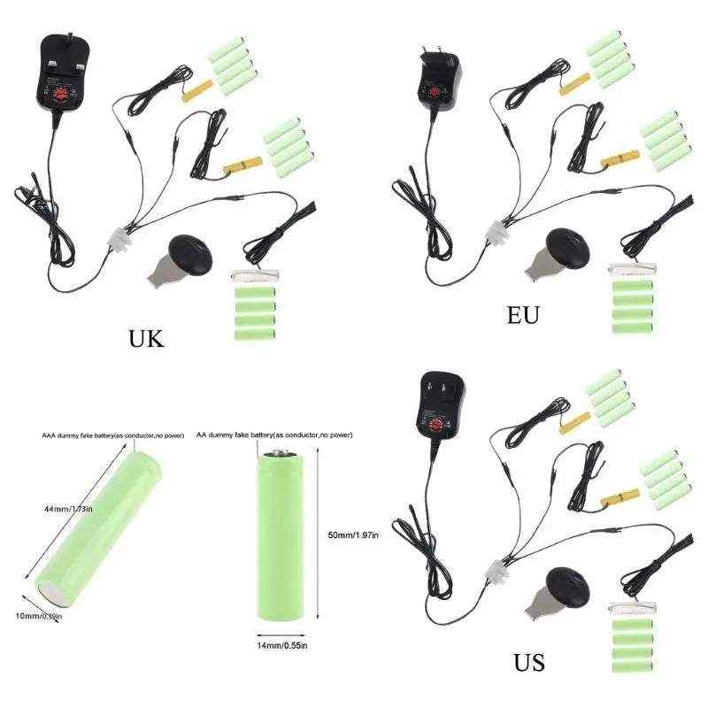 652F 3V-12V 1 3 2AAA+AA Battery Eliminators Beard Trimmer Toothbrush Zpaxo