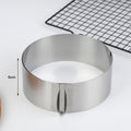Reusable Baking Tool 6-8cm Adjustable Telescopic Mousse Ring Circle Mold Rustproof With Scale Round Cake Rings Stainless Steel Zpaxo 6cm