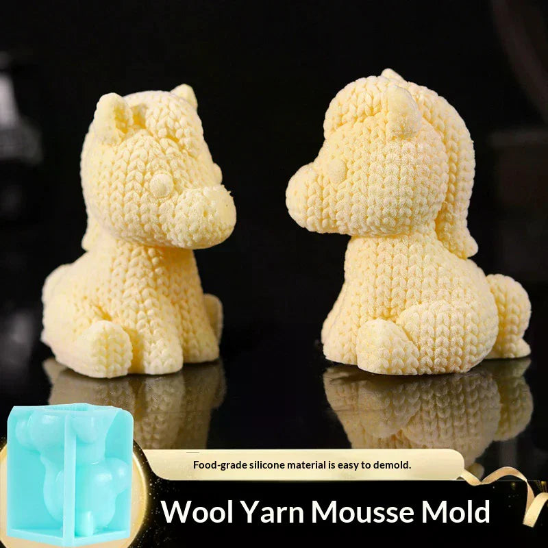1Pcs Silicone Horse Mousse Mold Horse Year Chinese New Year Zodiac Milk Jelly Cake Dessert Baking Mold Food-Grade Heat-Resistant Zpaxo