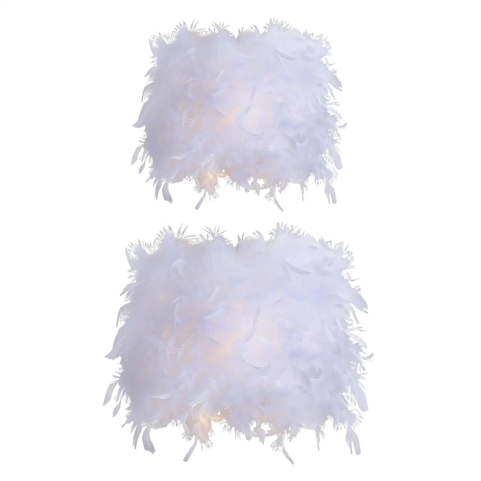 Feather Lampshade – Romantic Pendant Light Cover | Home & Events Feather Lampshade Zpaxo Length 40cm