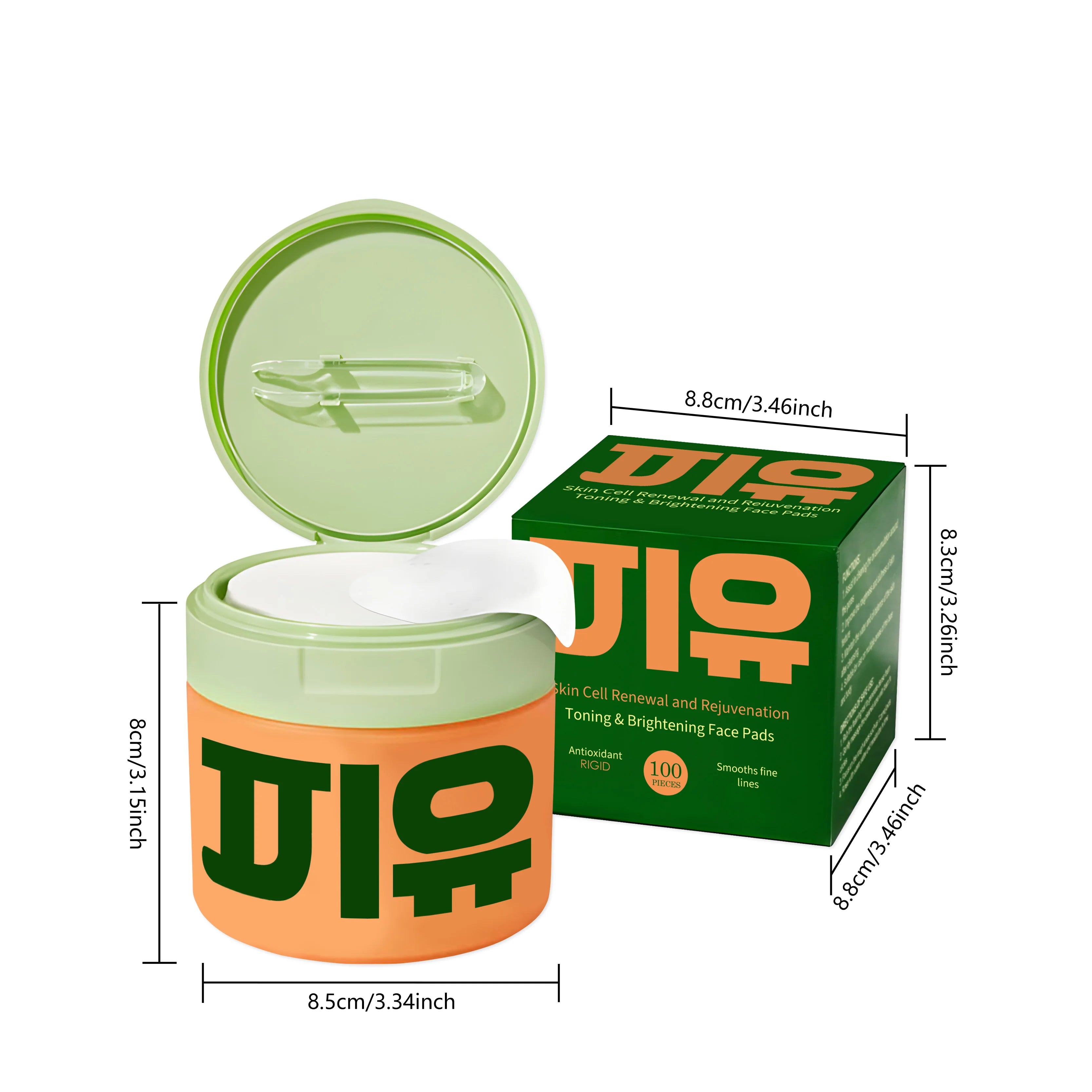 Centella Asiatica Nicotinamide Facial Pads – Brighten & Hydrate Facial Cotton Pads Zpaxo 100Pcs