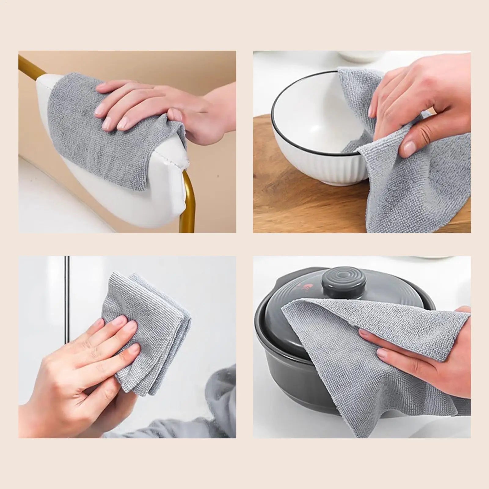 20-Pack Microfiber Cleaning Rags with Pull-Out Dispenser Box Microfiber Cleaning Rags Zpaxo