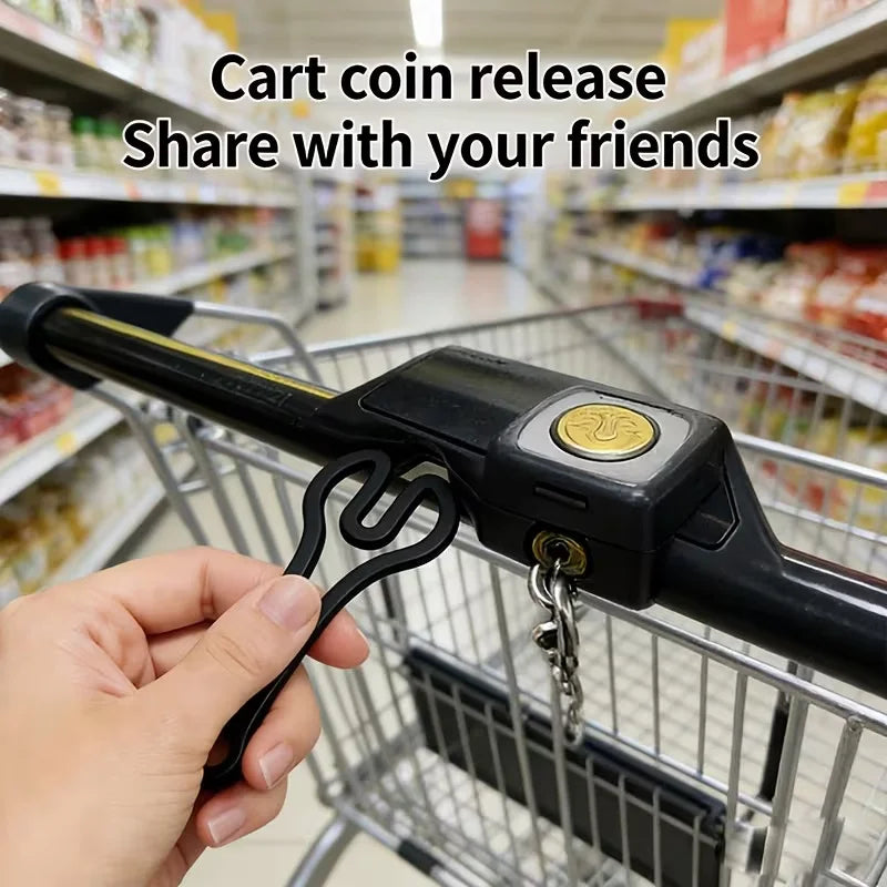 Shopping Cart Token Keychain Supermarket Trolley Unlocking Tool 3D