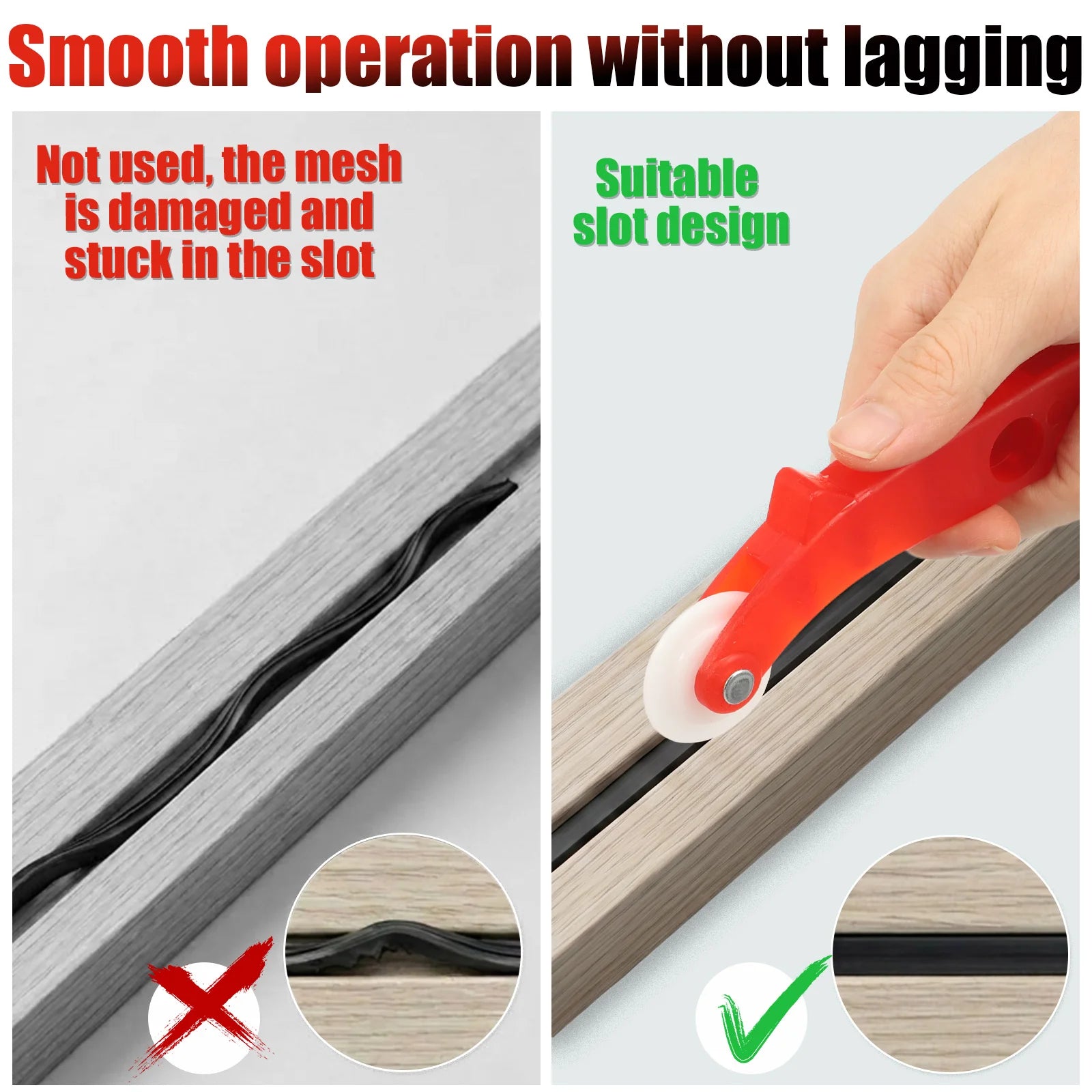 Screen Spline Roller Tool 2 in 1 Window Screen Repair Tool Screen Installation Removal Tool with Hook for Door Window Mesh Zpaxo
