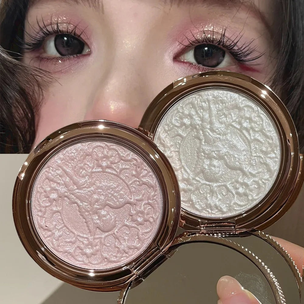 Angel Embossed Pink Highlighter Baroque Palette Glitter Pearlescent Zpaxo