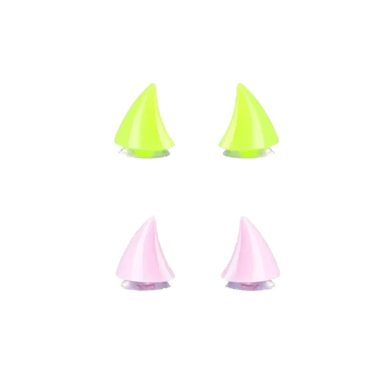 Cute Rubber Horn Helmet Decorations – 2 Pack | Moto Accessory