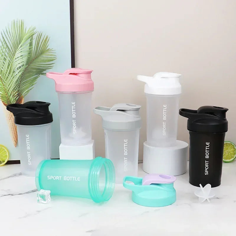 300ml Portable Outdoor Protein Powder Shaker Bottle Leak Proof Water Bottle for Gym Fitness Training Sport Mixing Cup with Scale Zpaxo