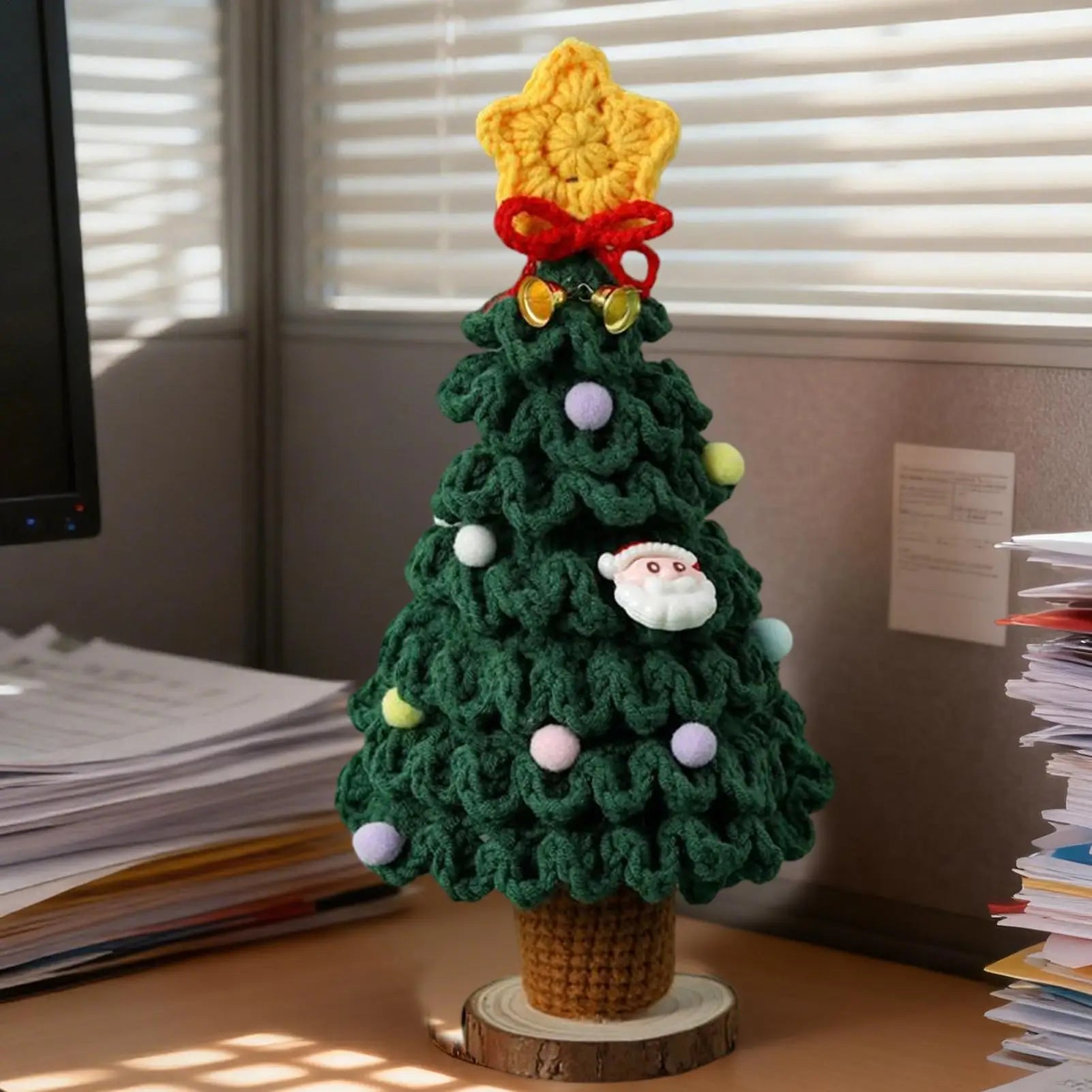 Christmas Tree 7-Layer Gradient Colors Knitting Crochet Holiday