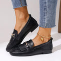 Women's Flat Shallow Mouth Lightweight Comfortable Loafers Women Zpaxo black 41