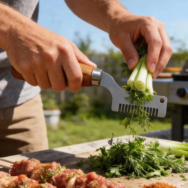 Stainless Steel Green Onion Shredder – Ultra-Fine Scallion Tool