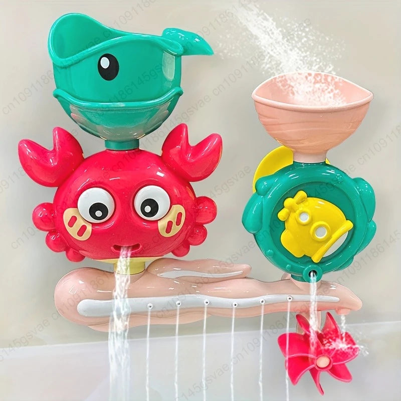 Dutora Baby Bath Toys – DIY Water Spray Toys for Toddlers 0–3 Baby Bath Toy Set Zpaxo red Crab Toy Set