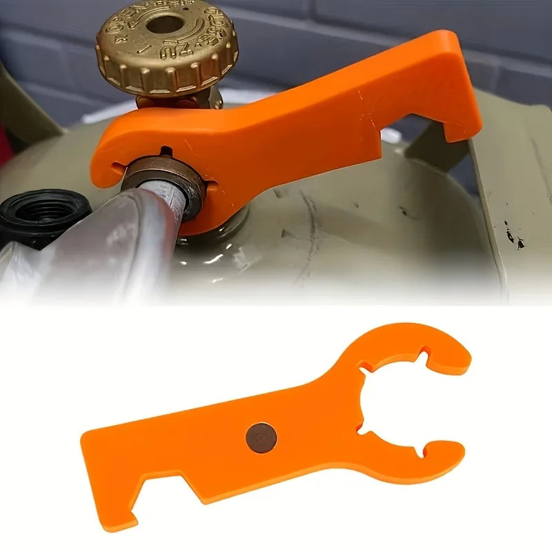 2-in-1 Magnetic Gas Cylinder Wrench RV Caravan Outdoor Barbecue Bottle