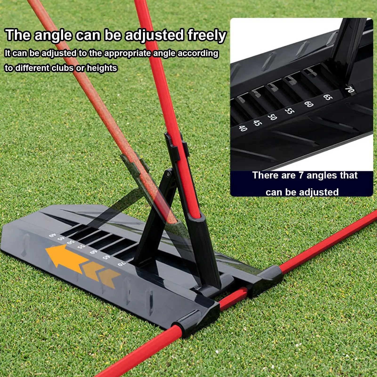 Golf Swing Alignment Rod Sticks Holder Angle Adjustment Postures