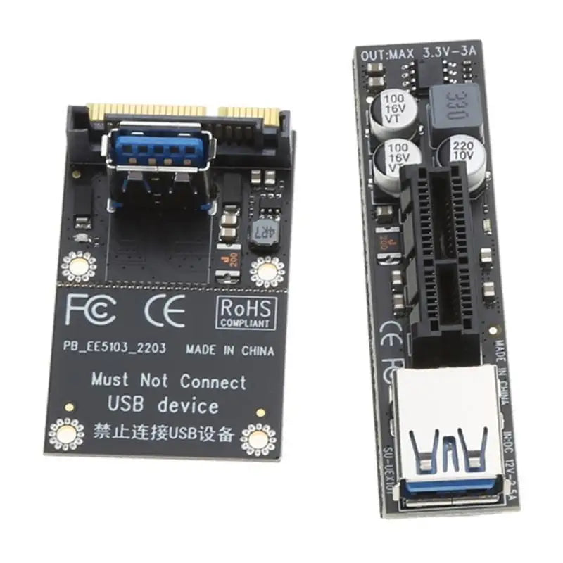 652F Expansion Card Graphics Cards PCIE Connector Extender MINI PCI-E to PCI-E Card Extension Port Adapter Replacement Zpaxo
