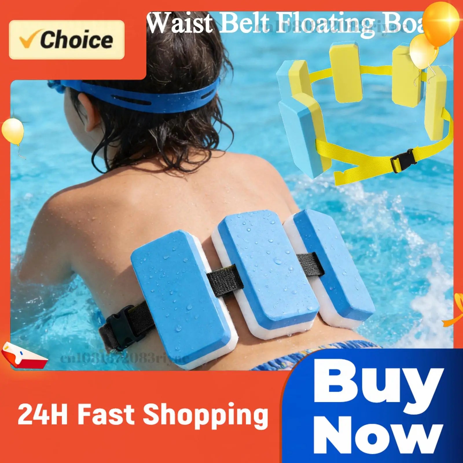 Kids Flotation Belt EVA Foam Swimming Floating Board Adjustable Strap