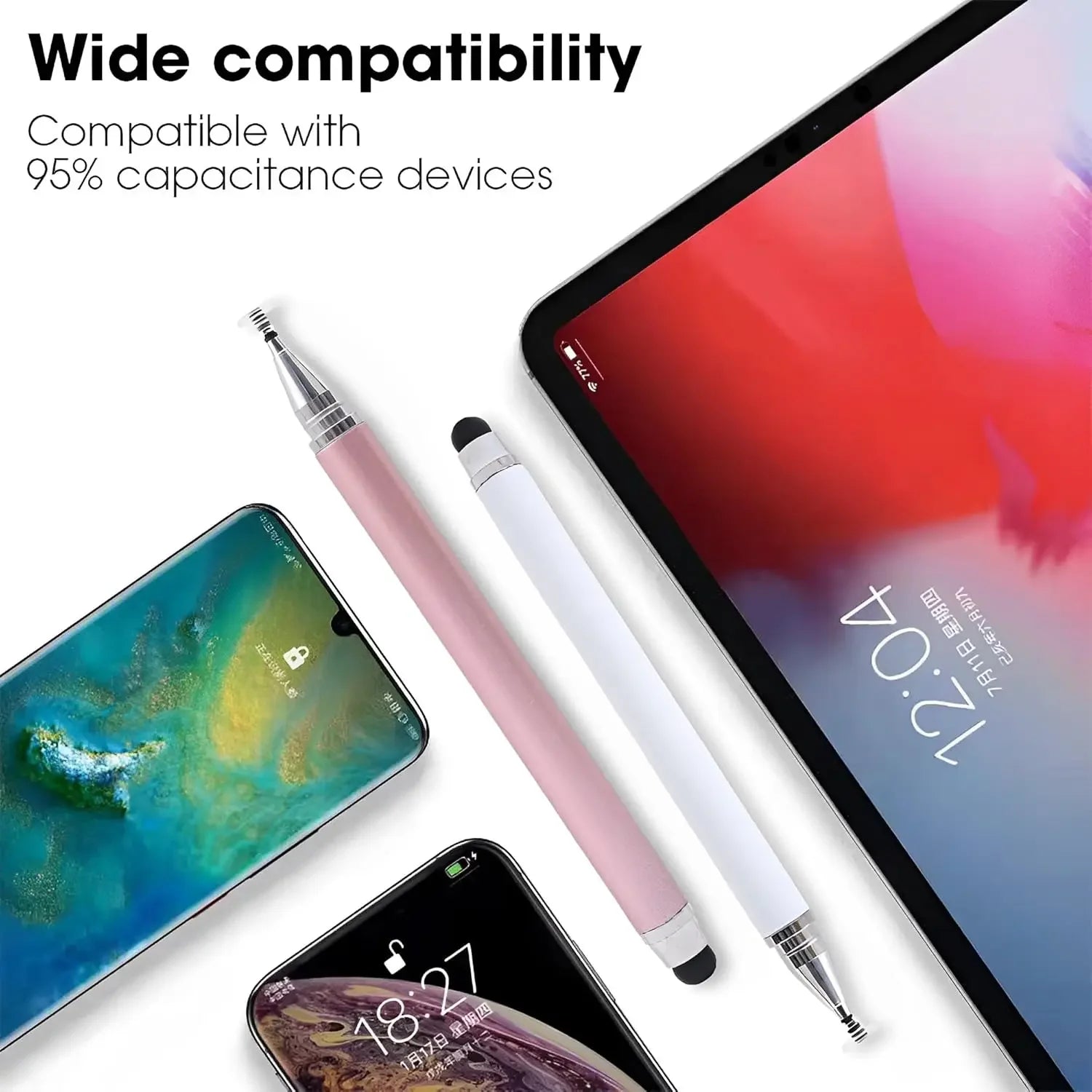 3- Tablet Mobile Phone Universal 1 Capacitive Stylus Pen Drawing Pens Zpaxo