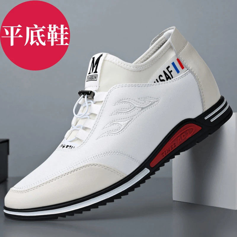Invisible Inner Height Increase Youth Leather Shoes Men's Zpaxo LJ8912 White 38 China Mainland