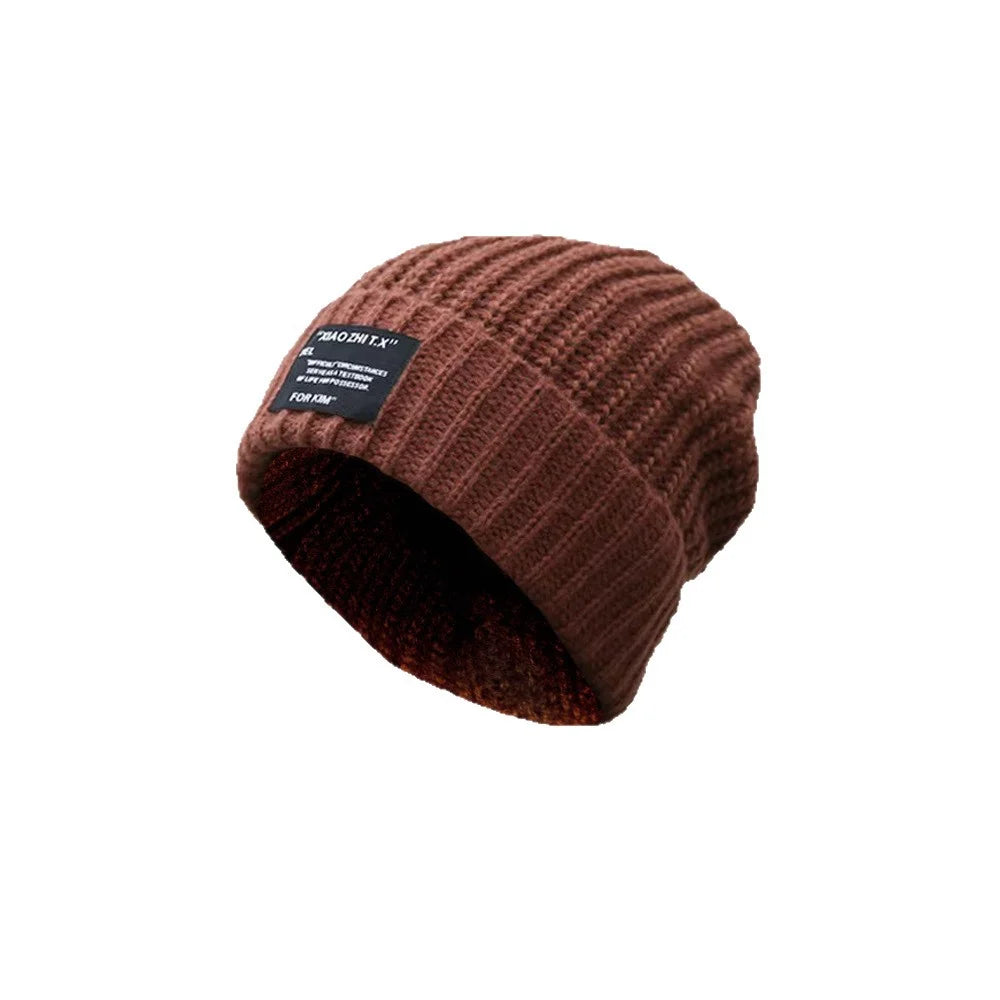 Deer Plush Knitted Beanie – Windproof Unisex All-Season Hat