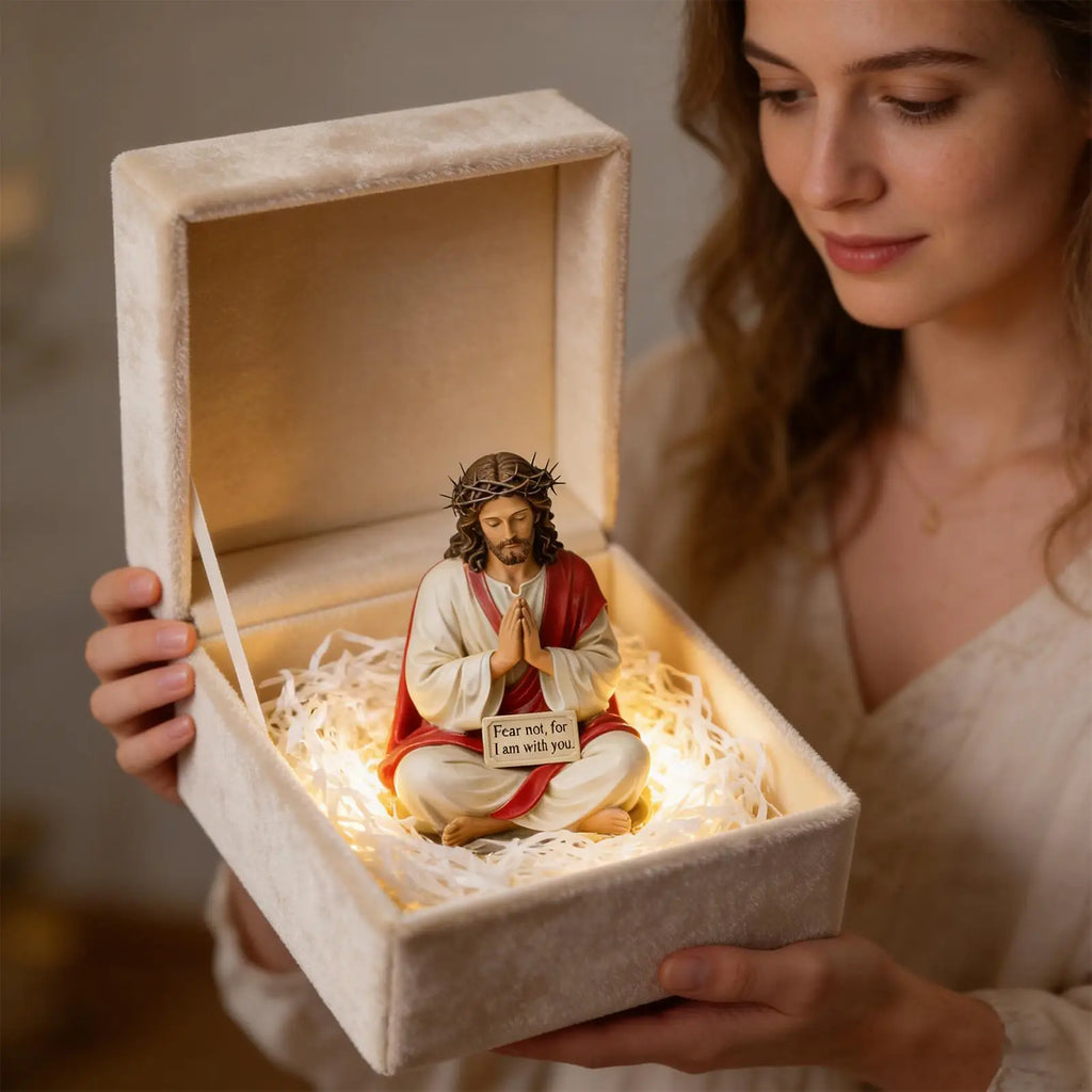 Jesus Sculpture Religious Art Collectible Resin Desk Companion