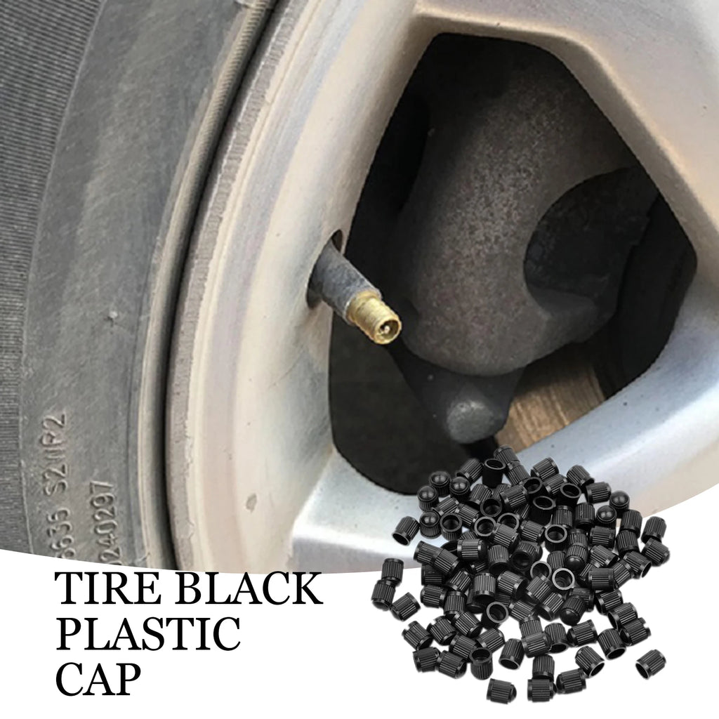 100-Pack Tire Valve Dust Caps – Car, Truck, Bike & MTB