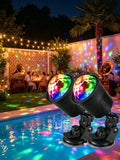 2 Rechargeable Disco Ball Lights Portable Voice-activated Party USB