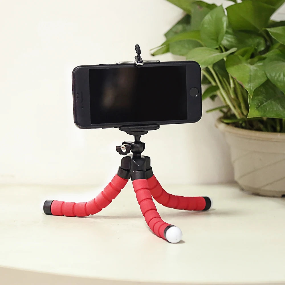 Flexible Octopus Tripod Phone Holder & Bluetooth Remote Flexible Phone Tripod Zpaxo