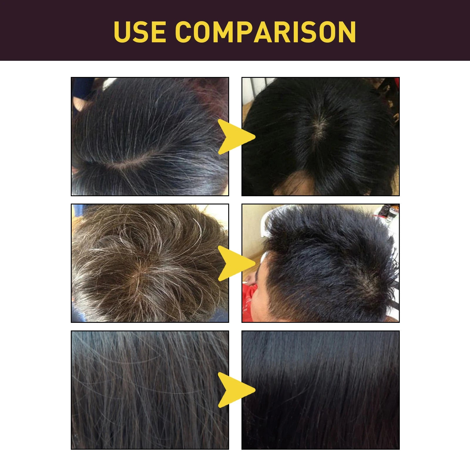 EELHOE Black Hair Dye Shampoo Hair Color Shampoo for Women & Men Natural Herbal Ingredients Champu Para Canas pintar el pelo Zpaxo