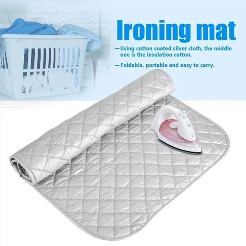 Portable Ironing Mat Laundry Pad Washer Dryer Cover Board Heat