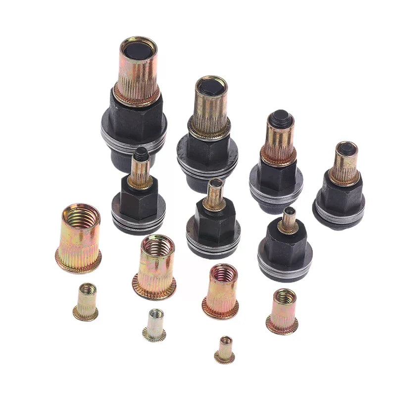 Hand Rivet Nut Tool Set Manual Riveter Kit With M3-12 Nut Heads For DIY Repair Installation Easy Use Accessory 10Pcs Zpaxo