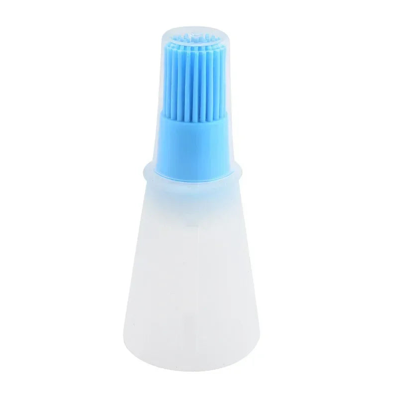 Silicone Oil Basting Brush with Lid – BBQ, Baking & Cooking Silicone Basting Brush Zpaxo Blue-1Pcs