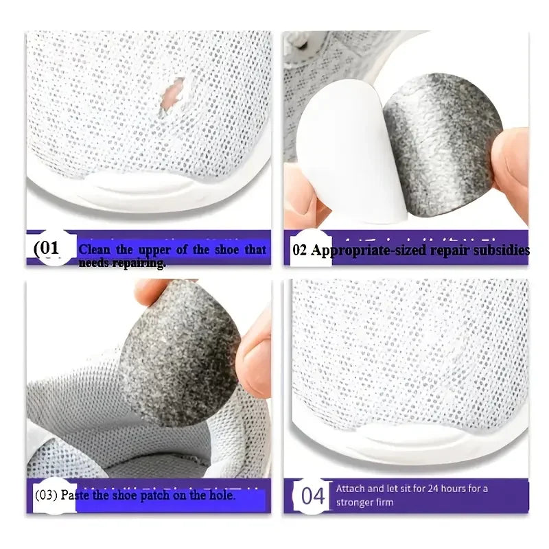 6PCS Strong Self-Adhesive Shoe Patches - Durable, Scratch & Wear Resistant - Sneaker Repair Kit for Damaged Shoes Zpaxo