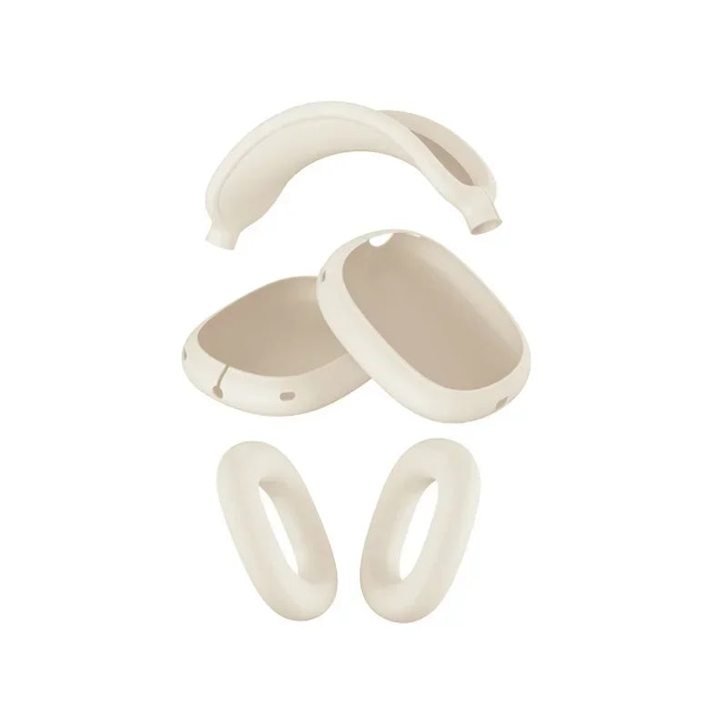 3 in 1 Clear Soft TPU Silicone Skin Protector Ear Cups Case for Airpods Max Airpodmax Anti Scratch Headphones Cover Accessories Zpaxo Silicone 1