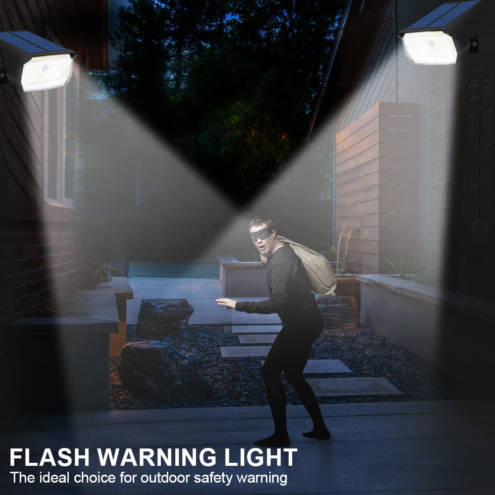 1-4PCS 56LED Solar Outdoor Lights Motion Sensor IP65 Waterproof 3 Modes Security Spotlight Wall Landscape Lighting Yard Driveway Zpaxo