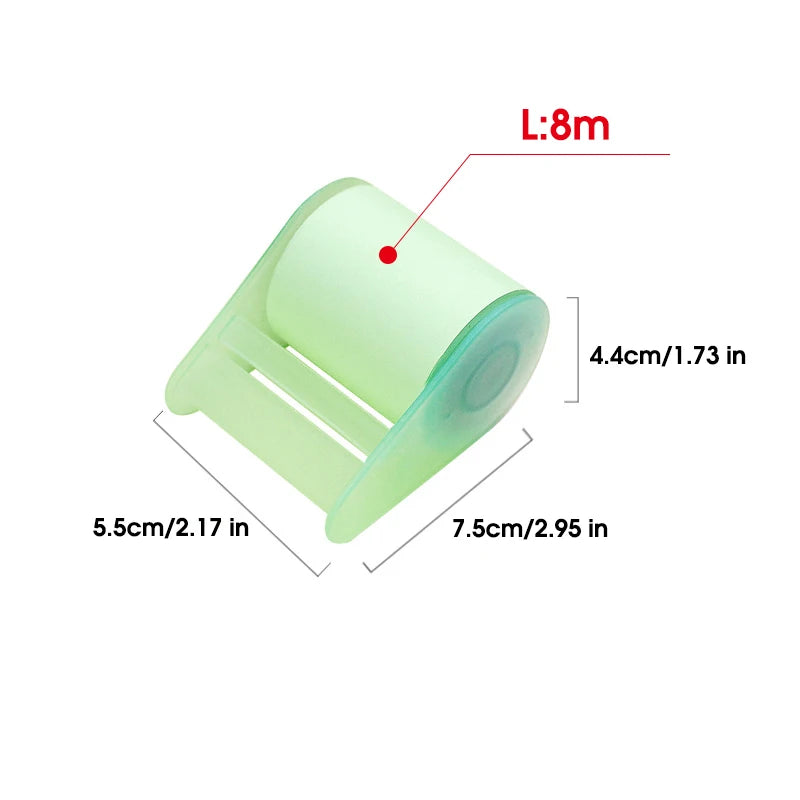 Creative Tape-Style Sticky Notes Tearable Replaceable Paper Core 8m Durable Strong Viscosity for Office And School Supplies Zpaxo