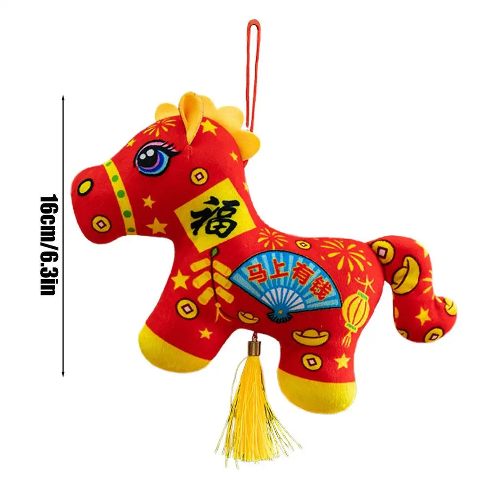 Horse Stuffed Animal Chinese Style Doll Plush Horse Doll For Men Family Girlfriend Girl Boy Kids Birthday Car Home Decor New Zpaxo Red China Mainland