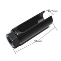 1pc Universal 22mm 1/2'' Drive Car Oxygen Lambda Sensor Socket Wrench Removal Installation Tool Professional Car Accessories Zpaxo Black wide mouth