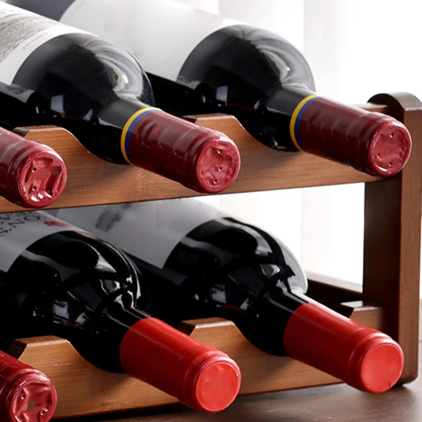 Wine Rack 8-Bottle 2-Tier Countertop Display Organizer Wine Rack Organizer for Friends Adults Men Women Enthusiasts Wedding Zpaxo