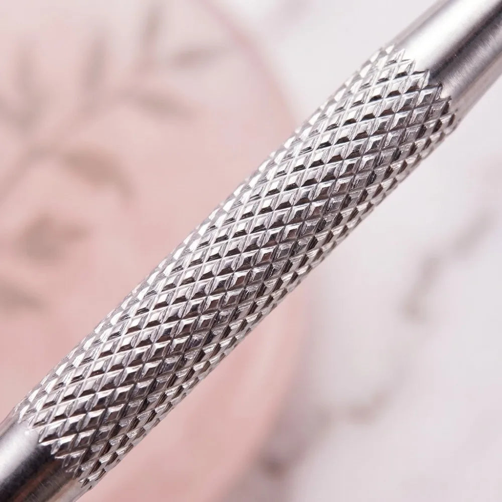 Stainless Steel Cuticle Pusher Small Compact Textured Appearance Nail Zpaxo