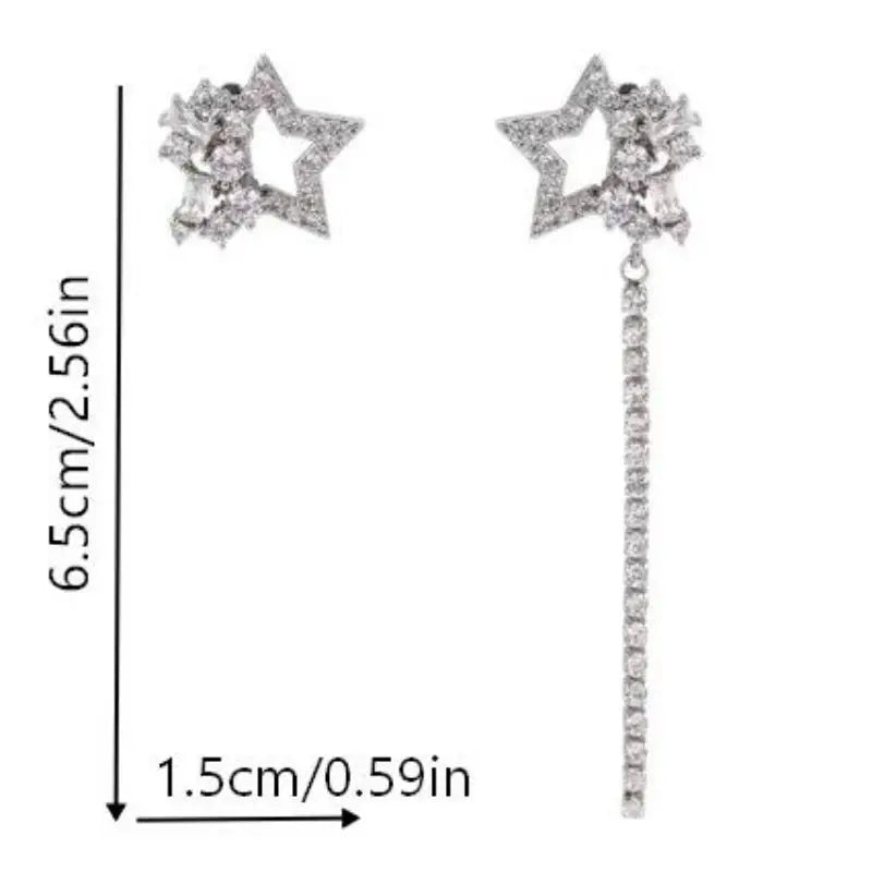 Rhinestone Star Earphone Clips – Bling Earbud Jewelry 1 Pair