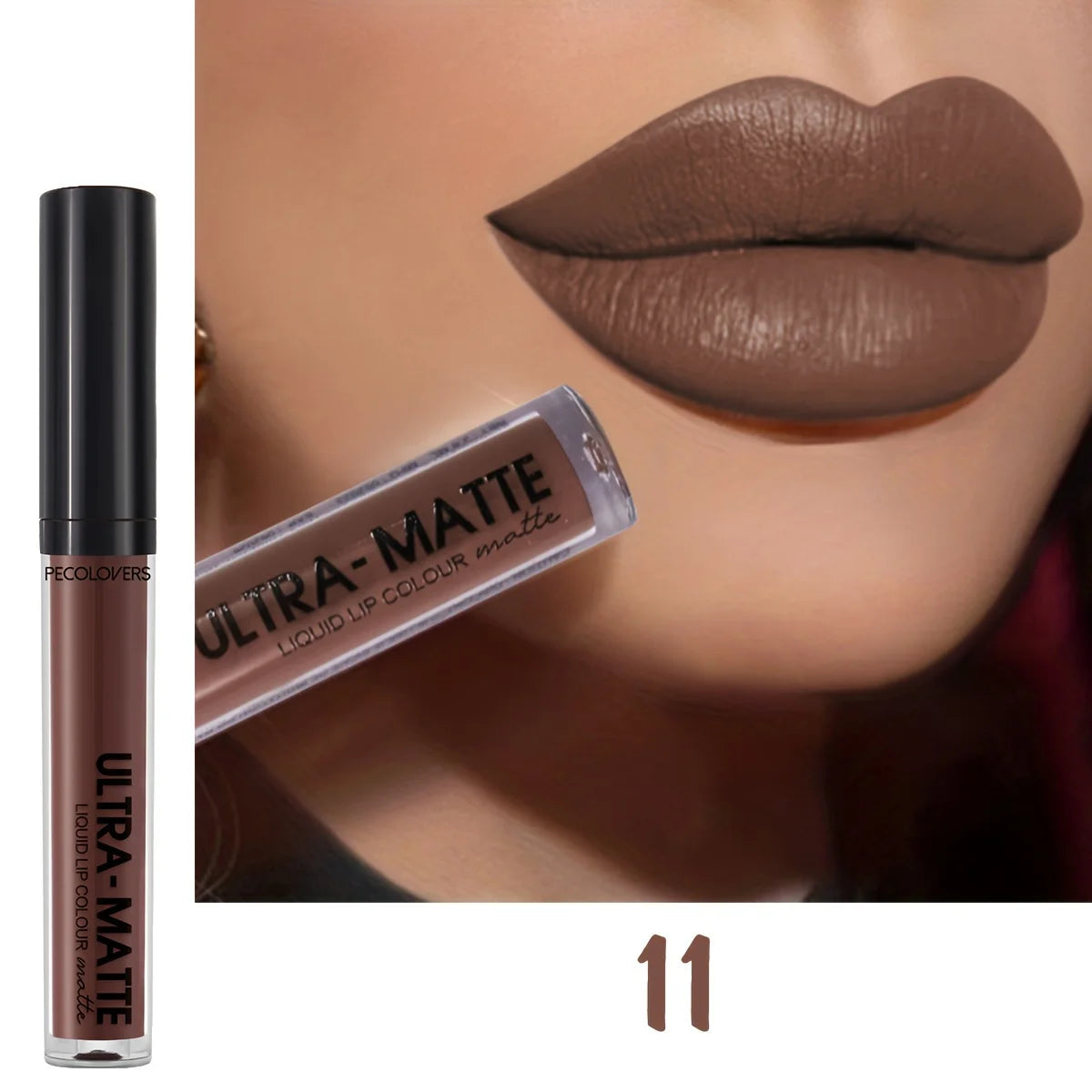 1PC Long-Lasting Matte Lip Gloss Velvet High Pigmented Matte Lip Glaze Liquid Lipstick Daily Party Eye Makeup (12 Colors) Zpaxo 11