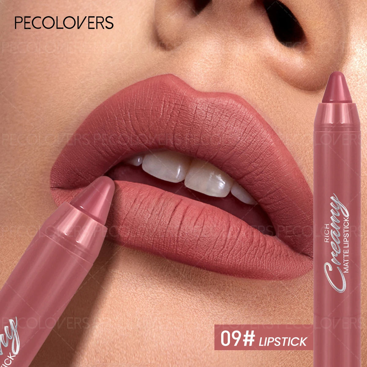 Nude Frosted Lipstick Soft Texture Moisturizing Formula Outline Lip Zpaxo 09