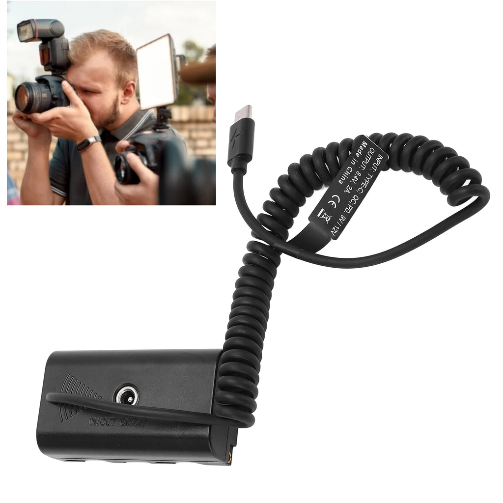 Spring Cable Dummy Battery C NP F550 Power Adapter Monitor Fill Light
