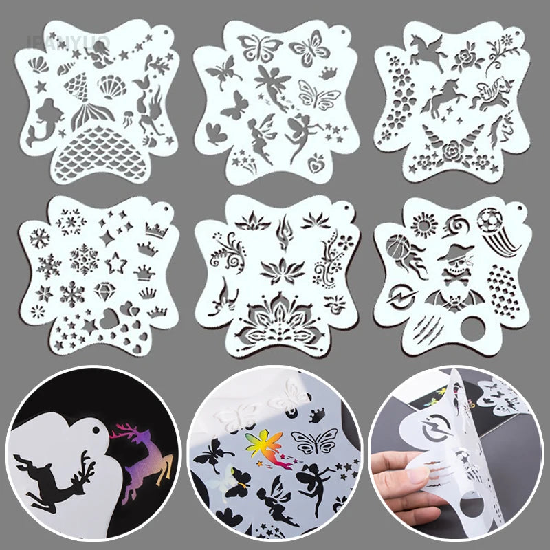 Reusable Face Painting Template Adults Children Body Art Party Makeup