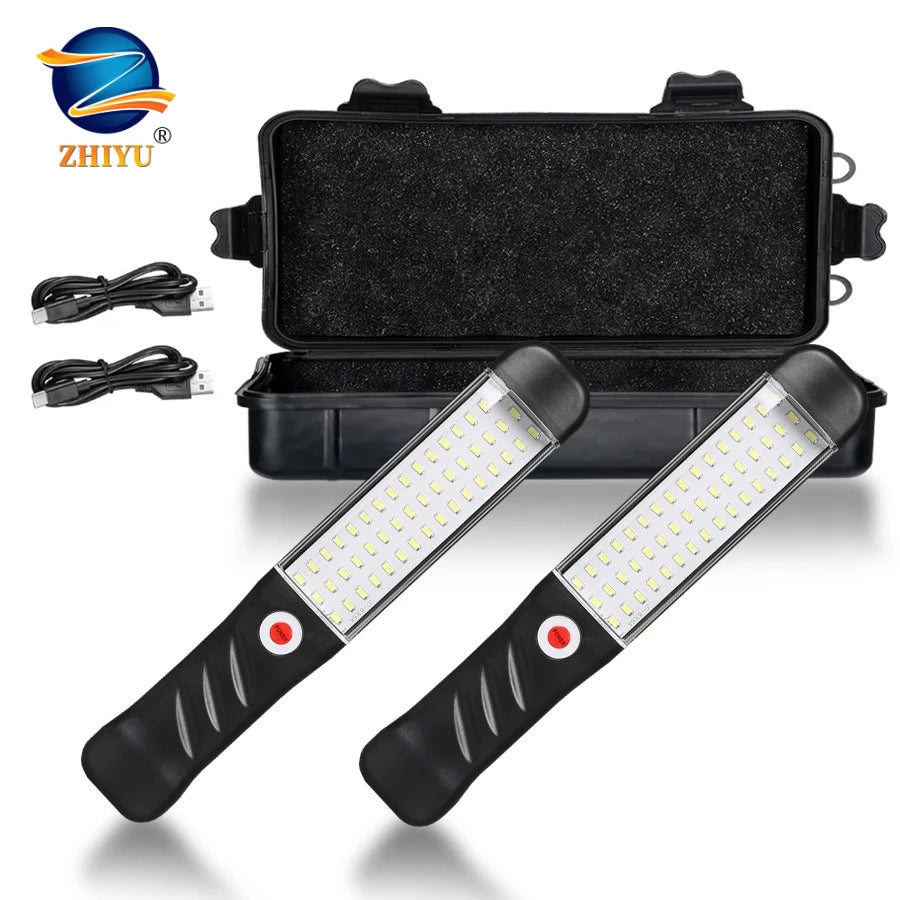 Magnetic LED Work Light – USB Rechargeable Flashlight & Hook
