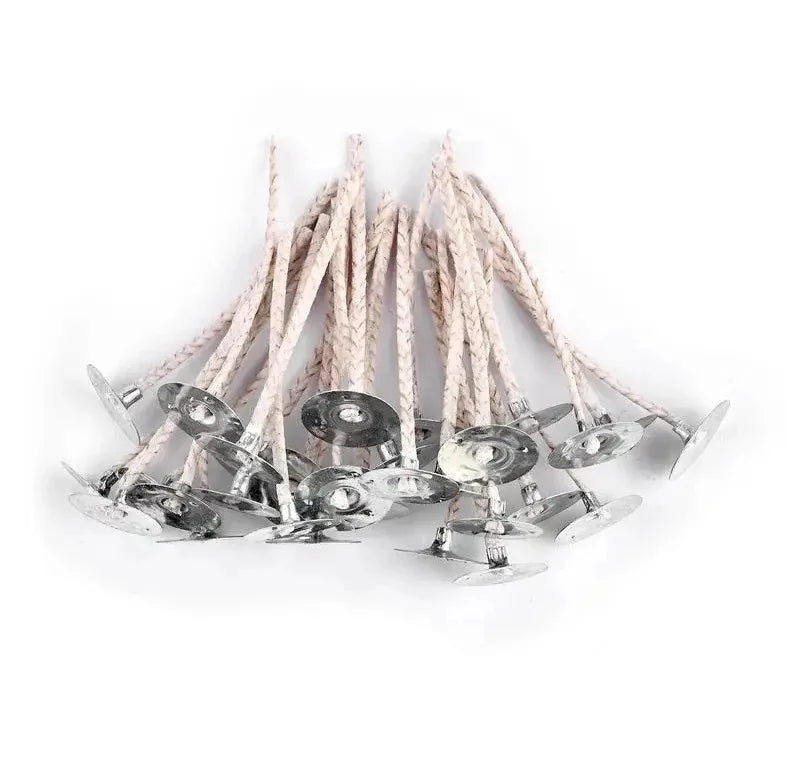 6-20cm 30pcs Smokeless Candle Wick Cotton Soy Wax Wick Large Base Household Scented Woven Candle Wick Kerosene Lamp Wax Thread Zpaxo 6cm