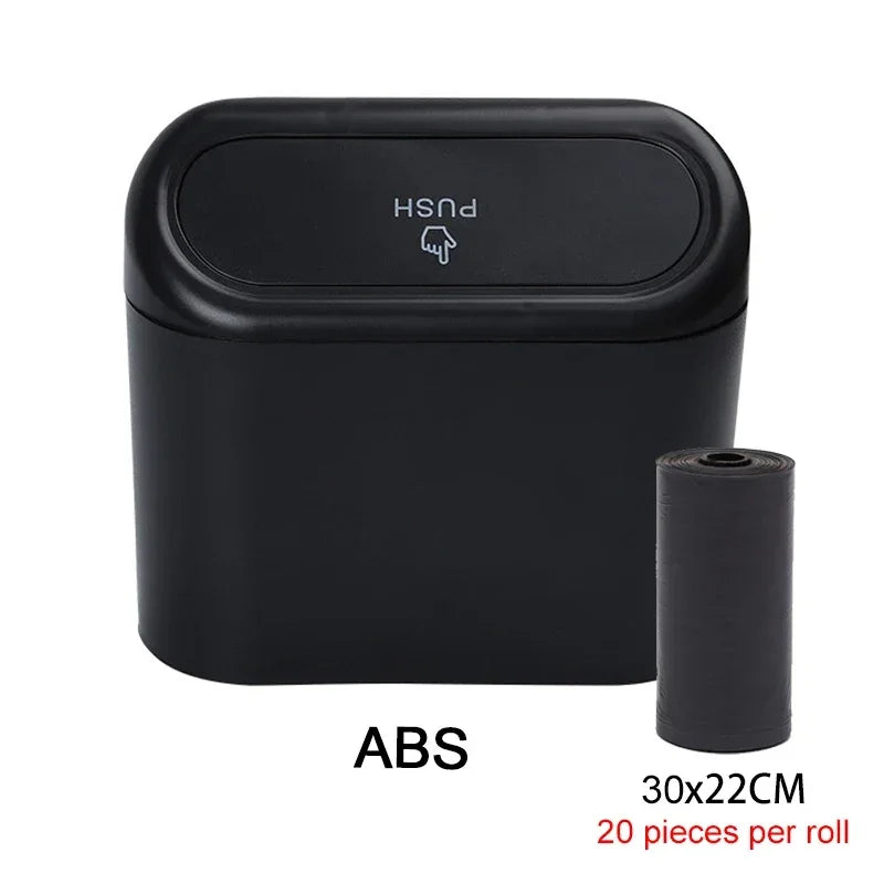 Car Trash Can with Lid Leak-proof Dustbin Mini Automotive Accessories for Car Door Cup Holder Seat Back Zpaxo Black 1