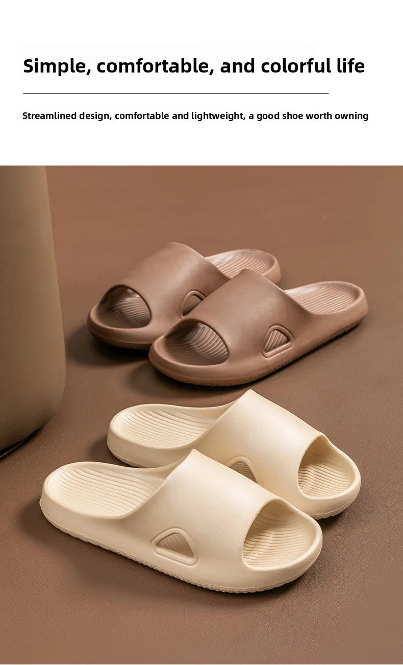 Anti-slip Summer Slippers Men Women Thick Soft EVA Sole Bathroom