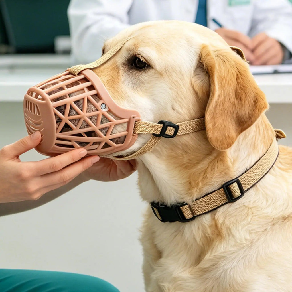 Breathable Basket Dog Muzzle – Anti-Bite, Adjustable, S–XL Dog Basket Muzzle Zpaxo