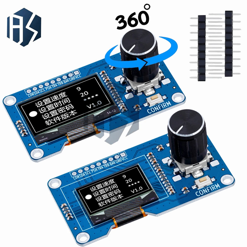 0 96 White Oled Display Screen Combined EC11 Rotary Encoder Module Zpaxo